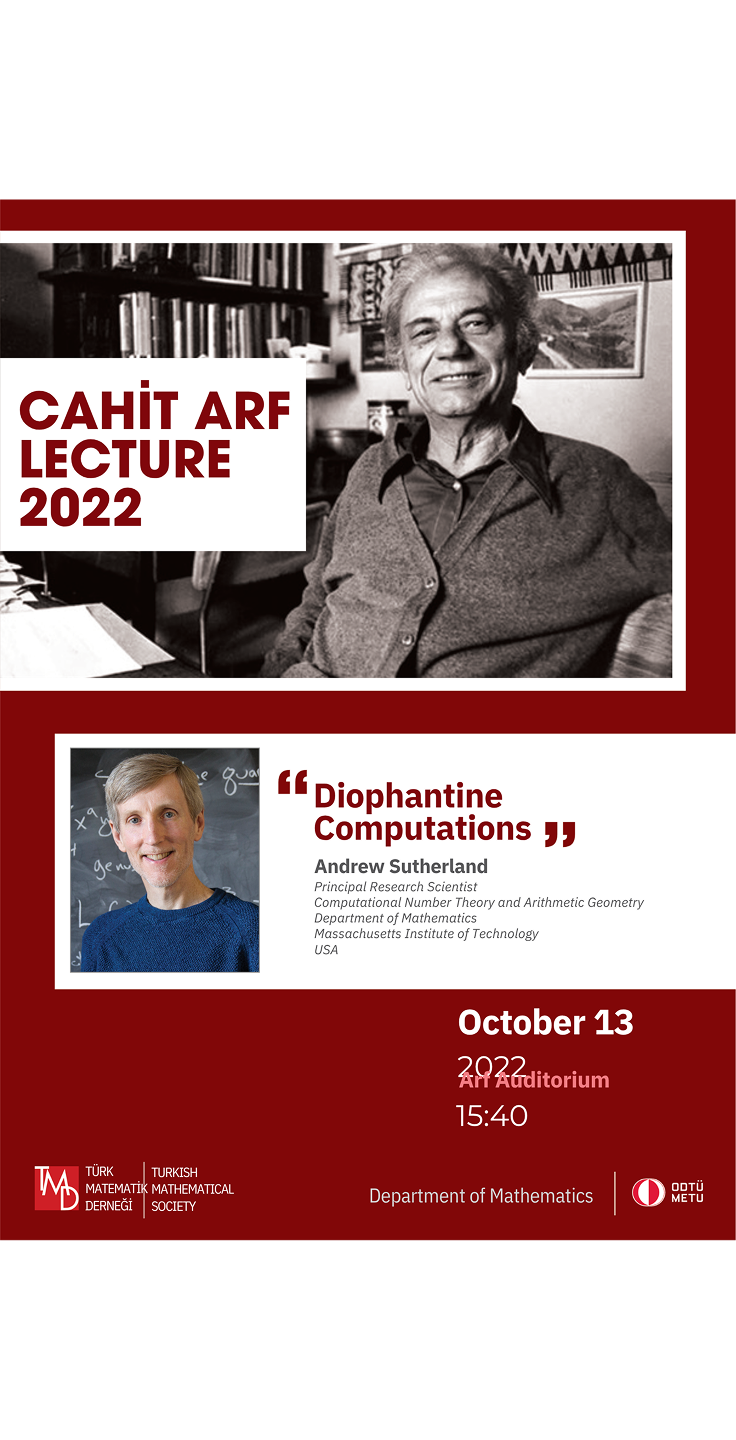 Cahit Arf Lecture 2022